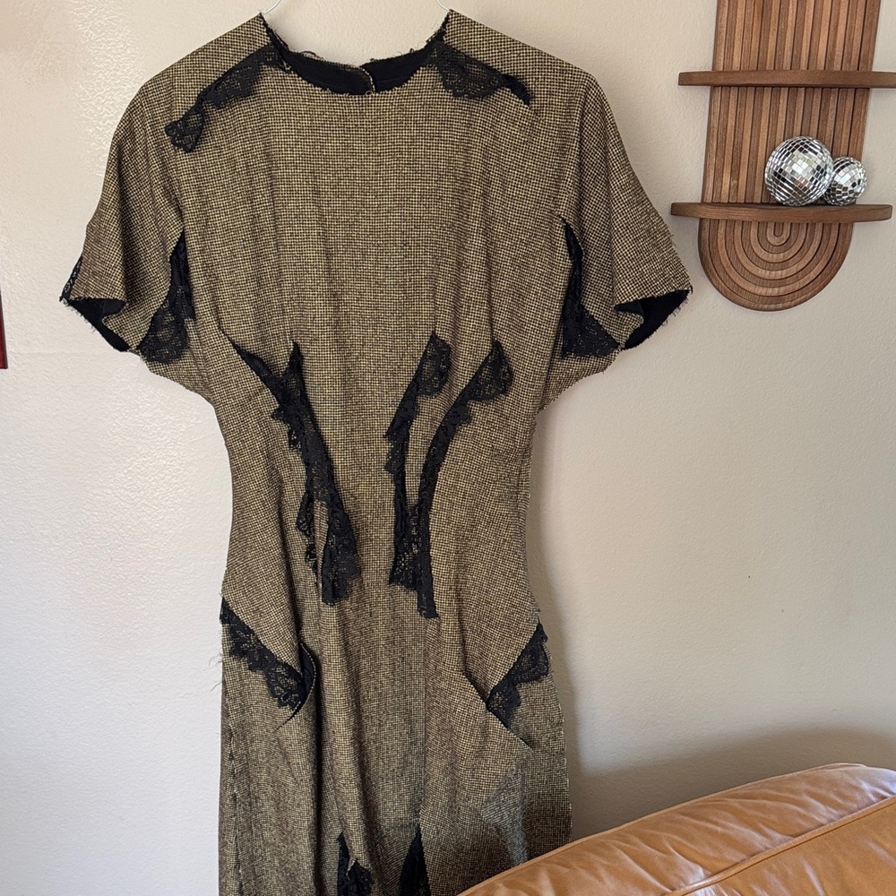 Melissa + Alexandre Herchcovitch Tan and Black Dress